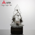 Luminous Glass Christmas Tree set Ins Decorate Light